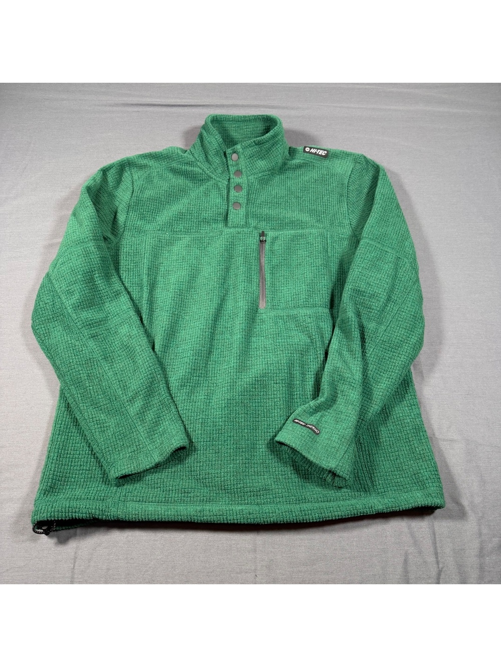 Hi-Tec Green Thermal Pullover Fleece Jacket Medium green